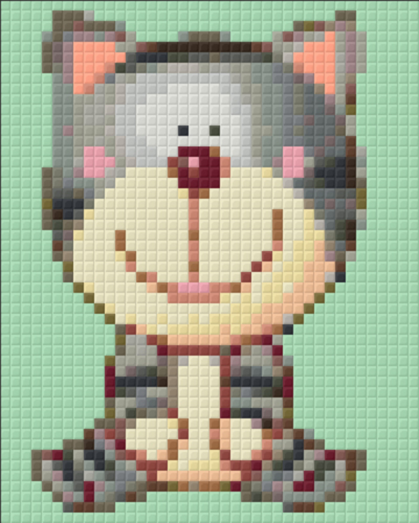 Pussy Cat One [1] Baseplate PixelHobby Mini-mosaic Art Kit image 0